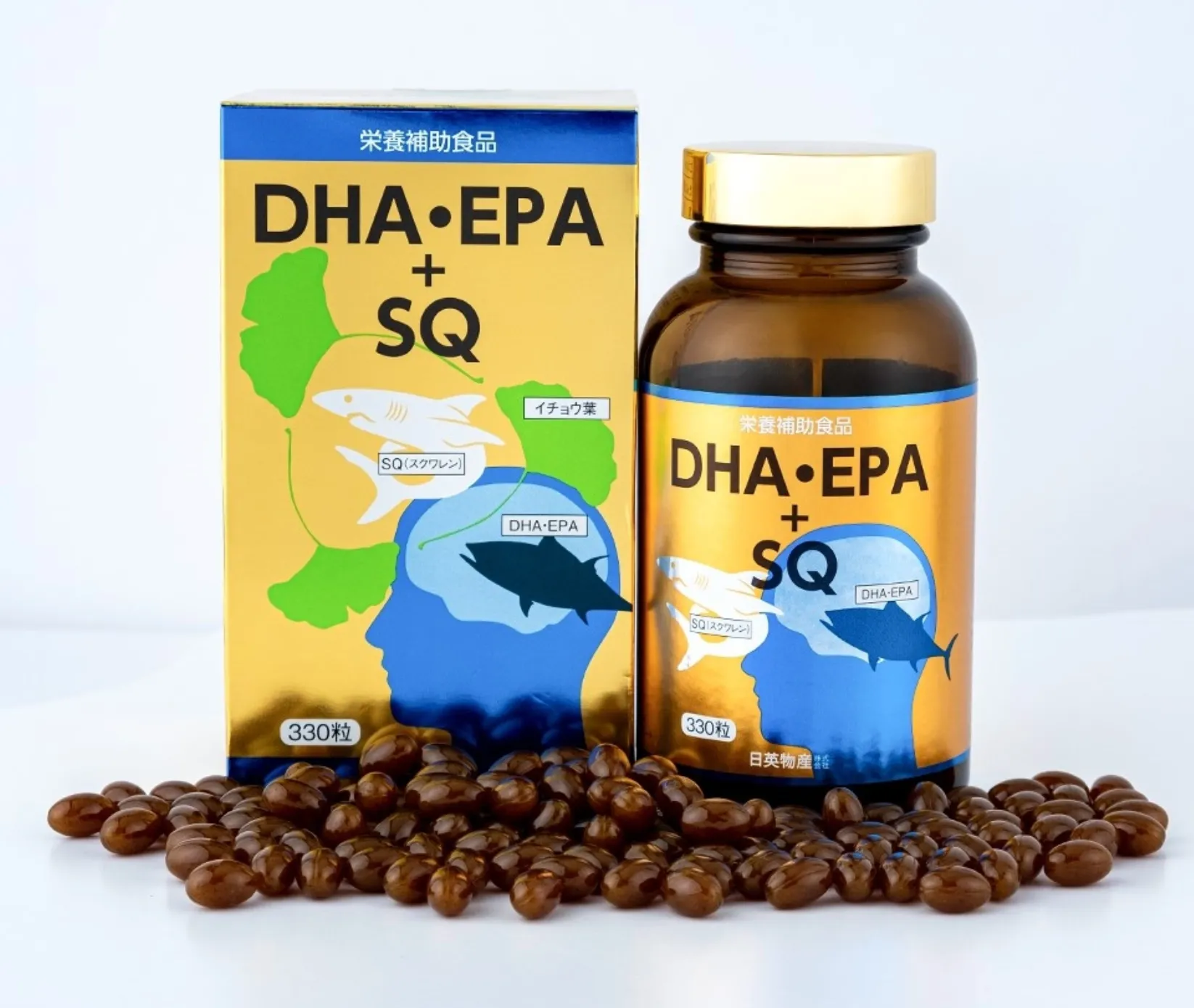 Viên Uống Dầu Cá DHA + EPA Omega 3 + SQ 330 Viên - Bổ Mắt, Bổ Não, Bổ Tim Từ Nhật Bản